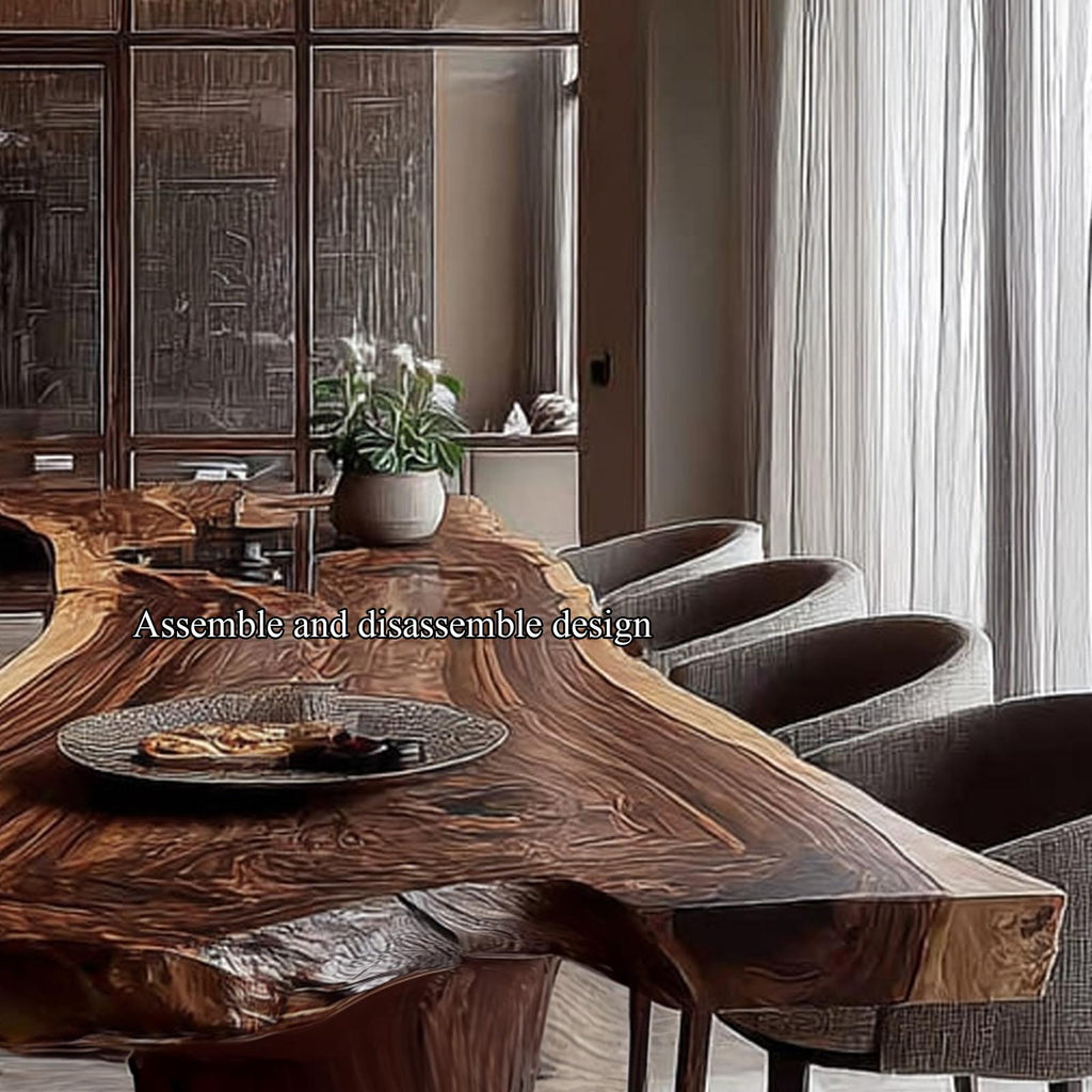 Mid Century Natural Wood Dining Table Kitchen