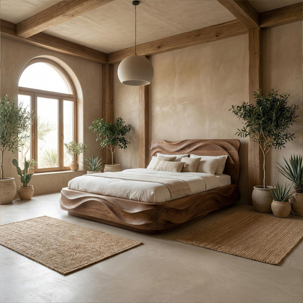 Rustic King Bed Frame For Bedroom Or Private Room