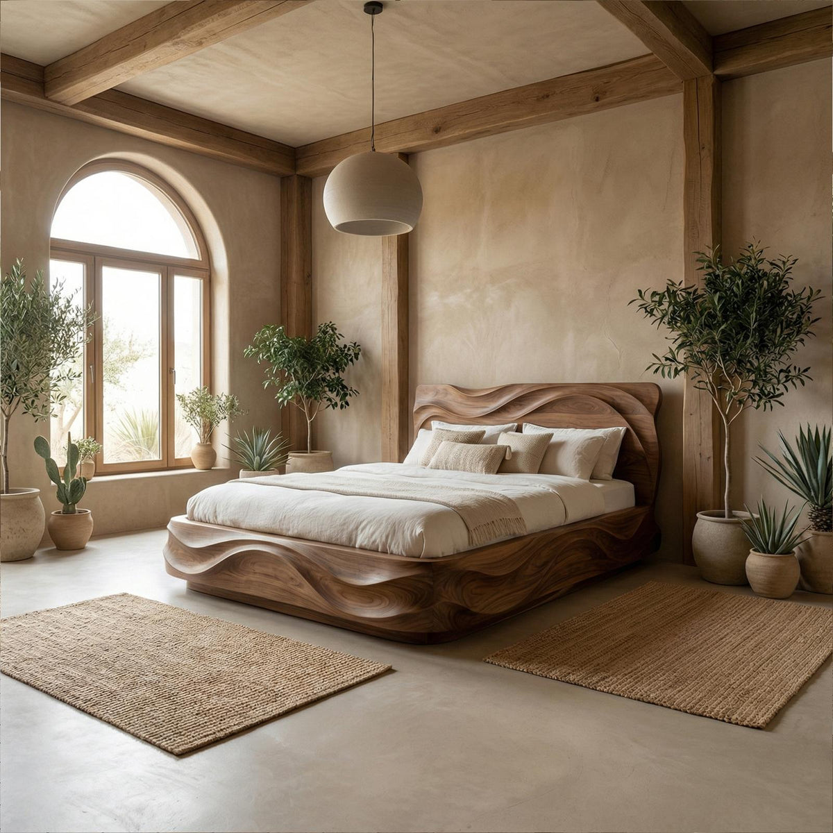 Rustic King Bed Frame For Bedroom Or Private Room