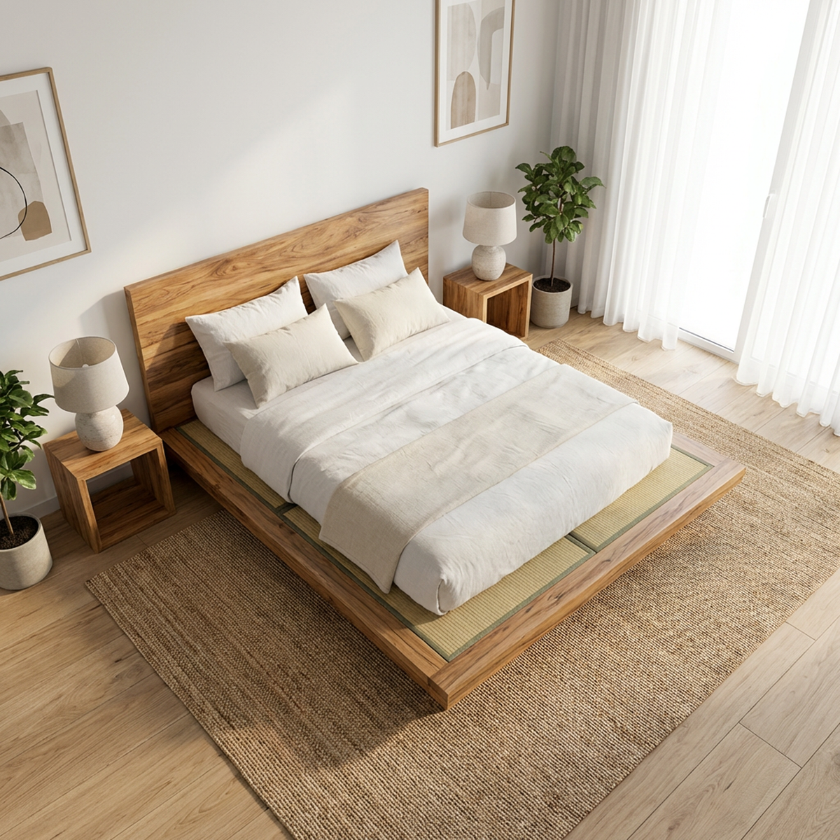 Rustic Artistic Bed Design For Bedroom And Guest Room SINLKIWB094