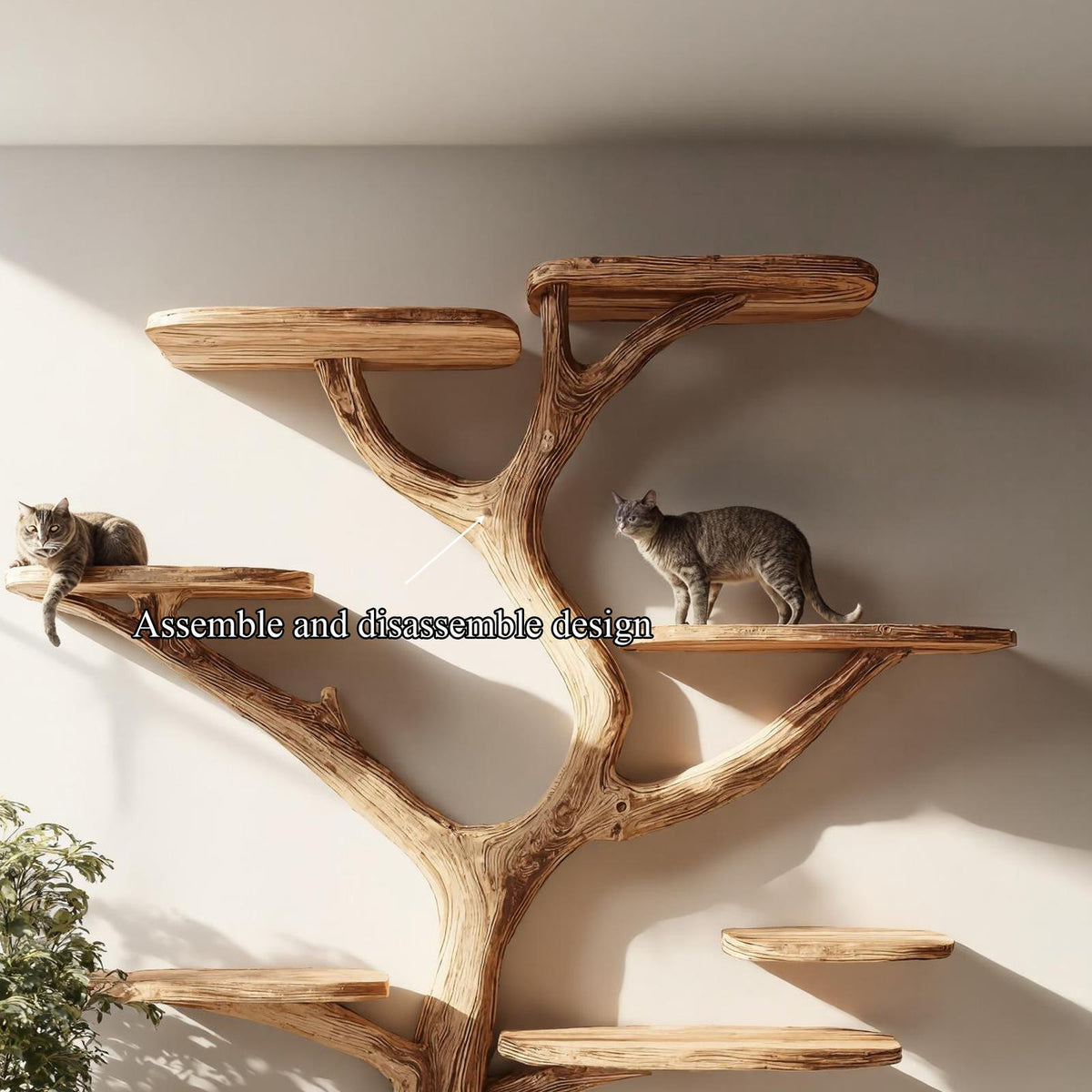 Rustic Cat Tree Perch Living Room Pet Friendly Decor SINLKITT054