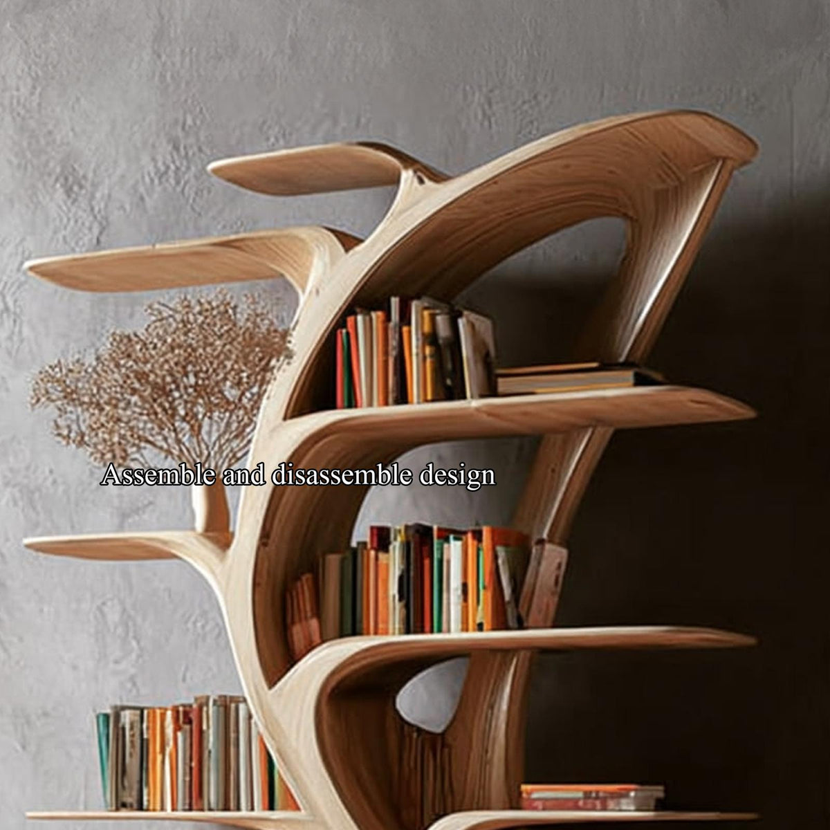 Midcentury Tree Bookshelf Bedroom Reading