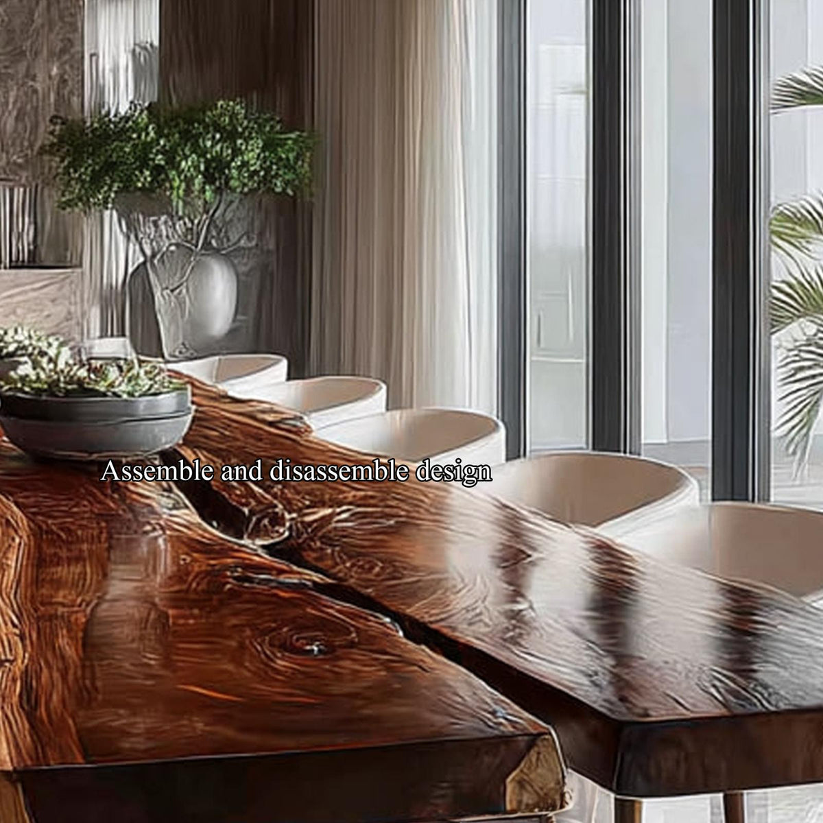 Rustic Handcrafted Wooden Dining Table Dining Room