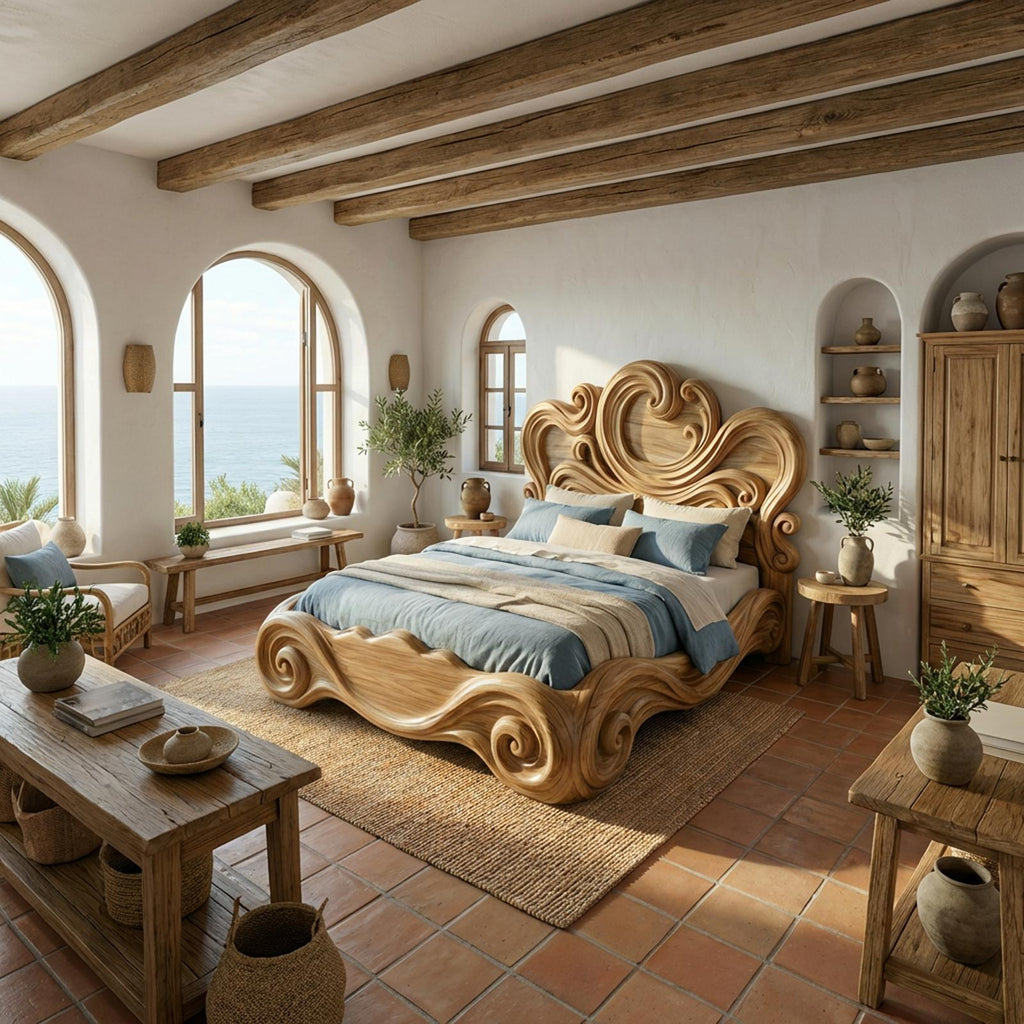 Rustic Artistic Bedroom Bed Frame For Bedroom Or Master Bedroom