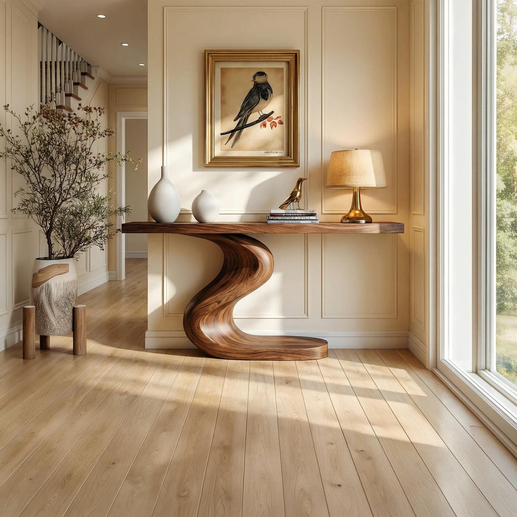 Artistic Flowing Base Console Table Entryway Hallway Living Room