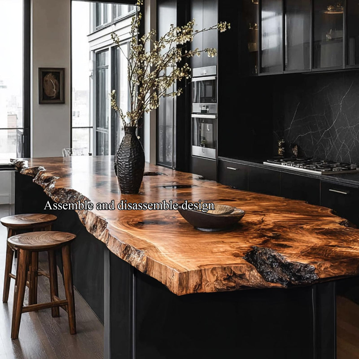Luxury Live Edge Kitchen Island Kitchen Or Cooking Space