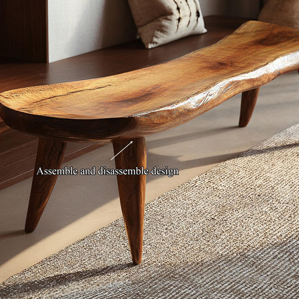 Rustic Live Edge Bench Entryway Hallway Accent Furniture