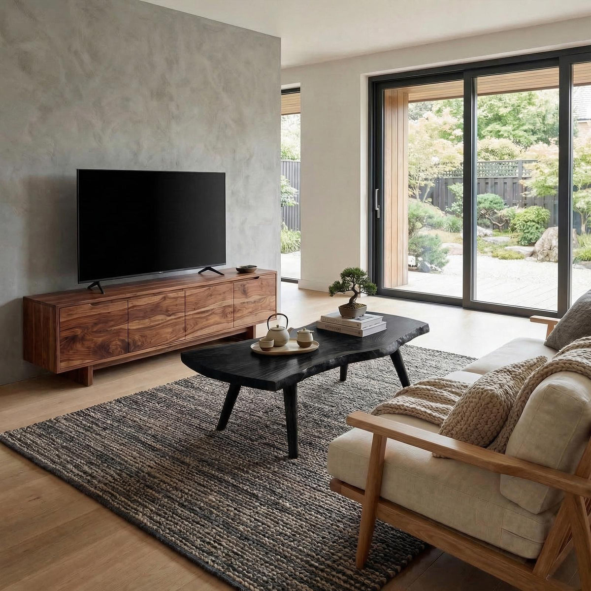 Rustic Live Edge Coffee Table For Living Room And Bedroom SINLKICF340