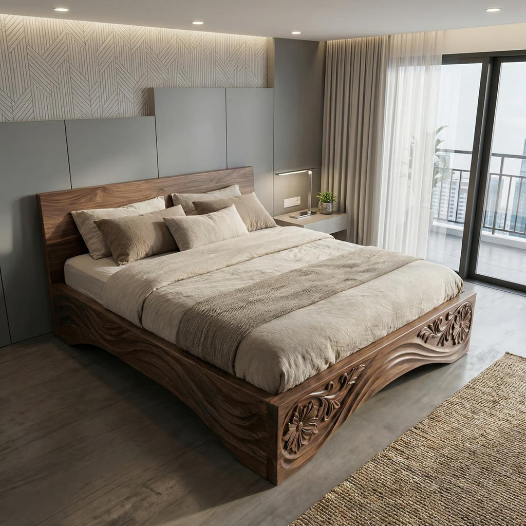 Rustic King Size Bed Frame For Bedroom And Home Interior