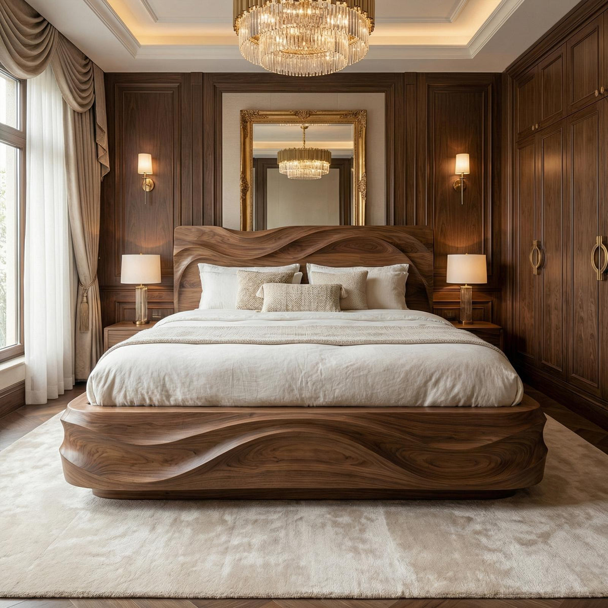 Rustic King Bed Frame For Bedroom Or Private Room