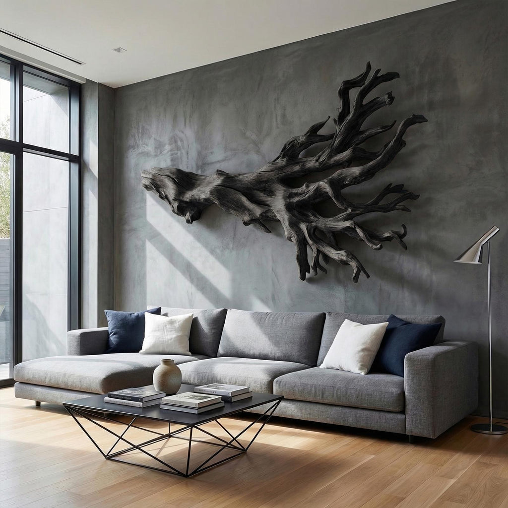 Rustic Driftwood Branch Wall Sculpture Living Room
