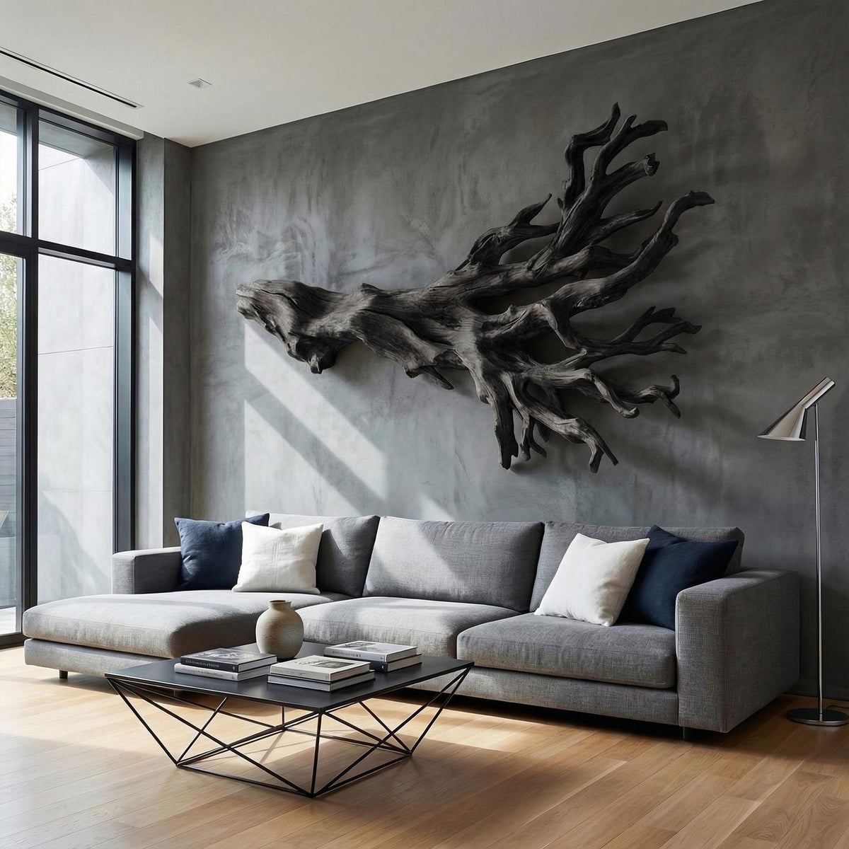 Rustic Driftwood Branch Wall Sculpture Living Room
