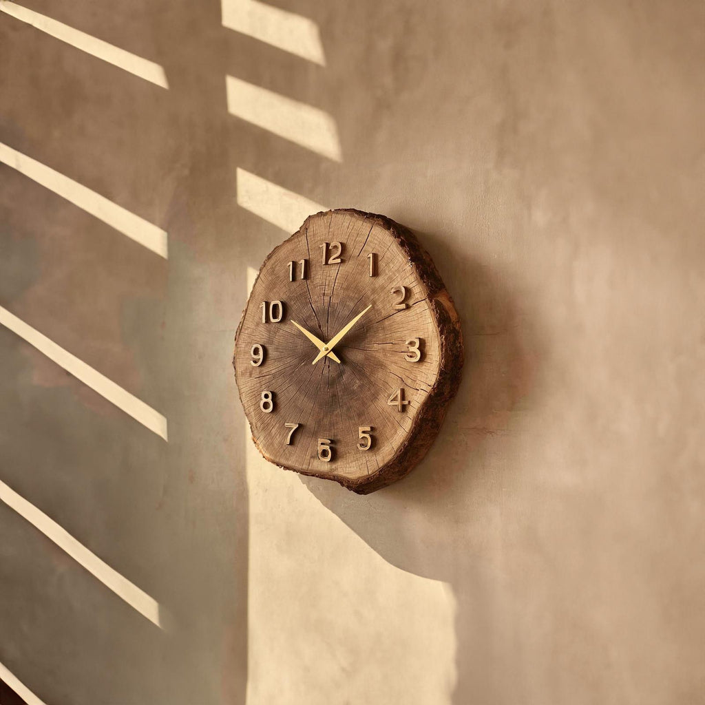 Rustic Timber Slice Wall Clock Entryway Or Hallway SINLKICK016
