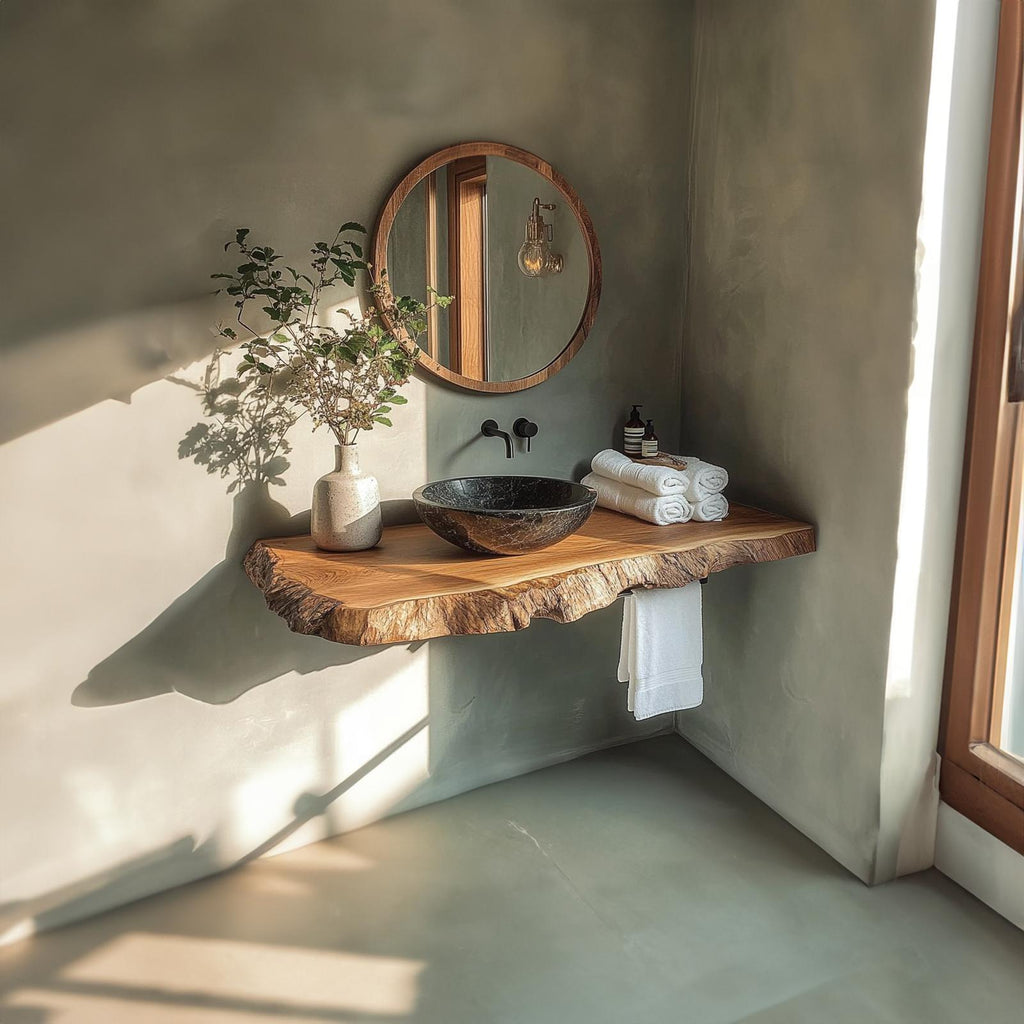 Rustic Minimalist Washstand Bathroom