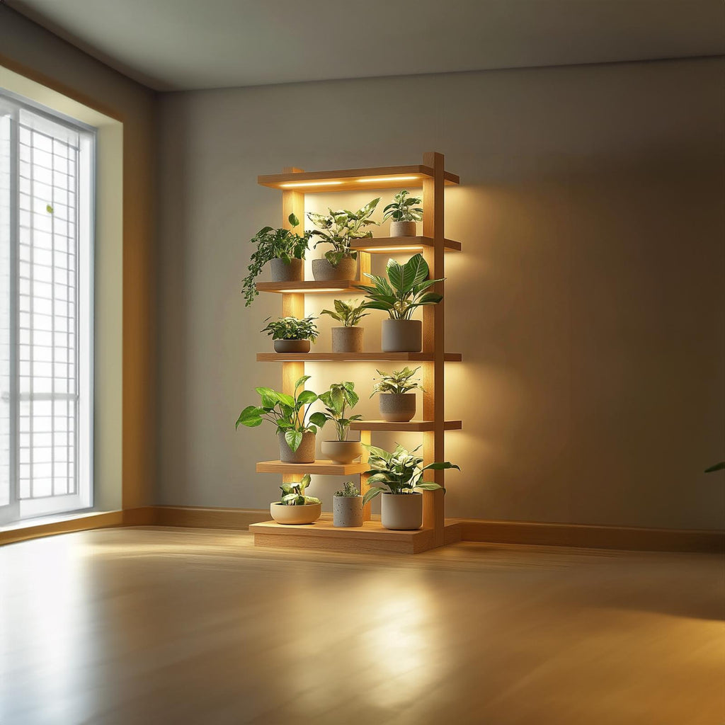 Mid Century Modern Plant Shelf Display Living Room