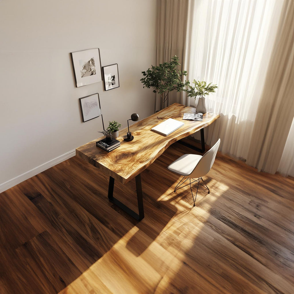 Rustic Live Edge Modern Work Desk Home Office And Studio Room