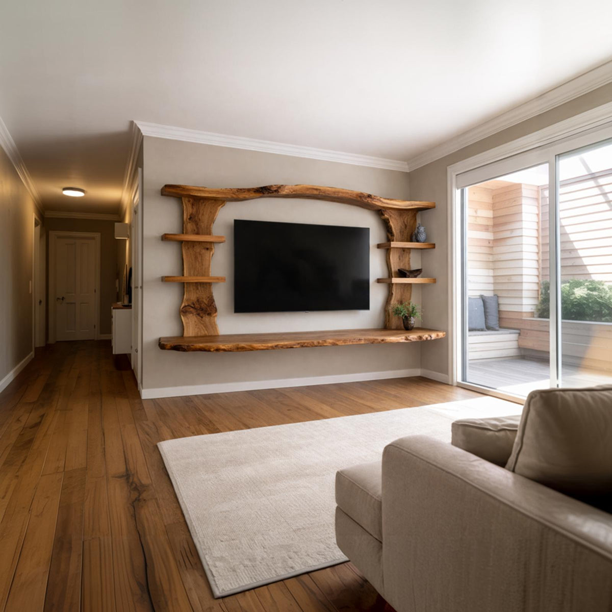 Organic Modern Floating TV Unit For Living Room And Lounge