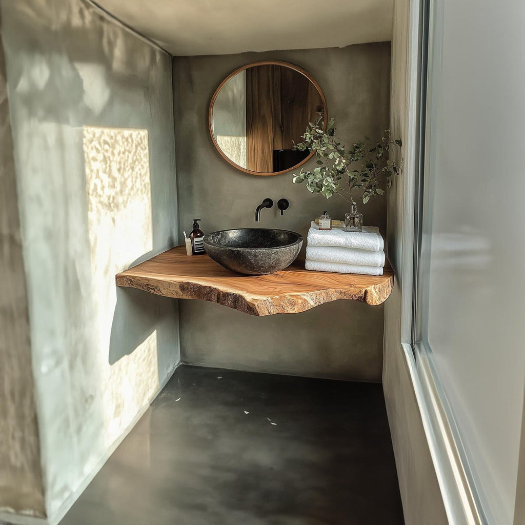 Rustic Narrow Vanity Bathroom