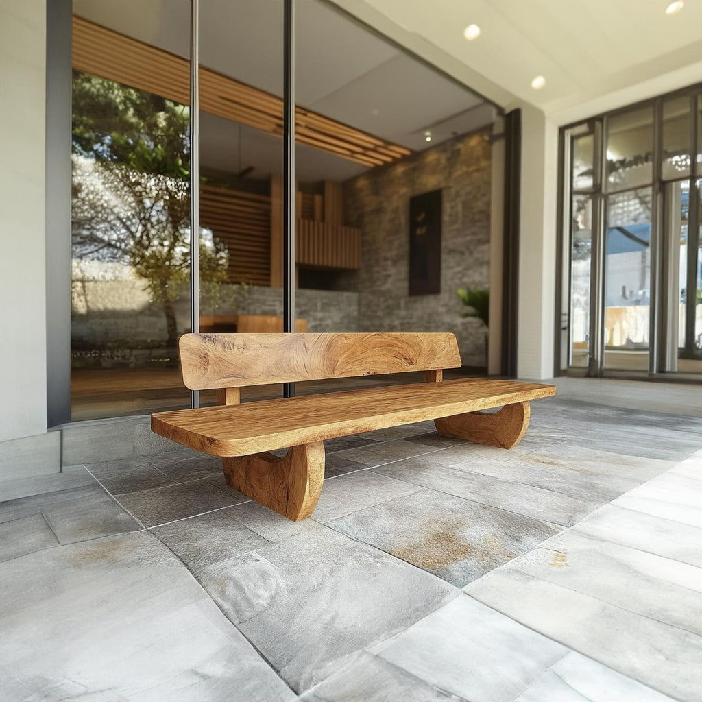 Rustic Handcrafted Style Bench For Entryway Or Bedroom