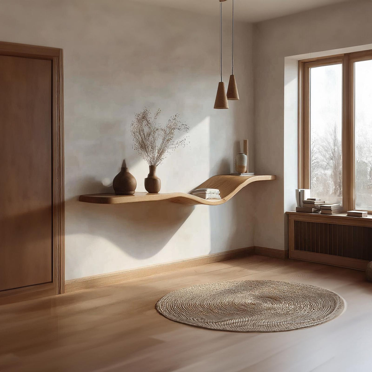 Organic Modern Wave Shelf Living Room Or Bedroom