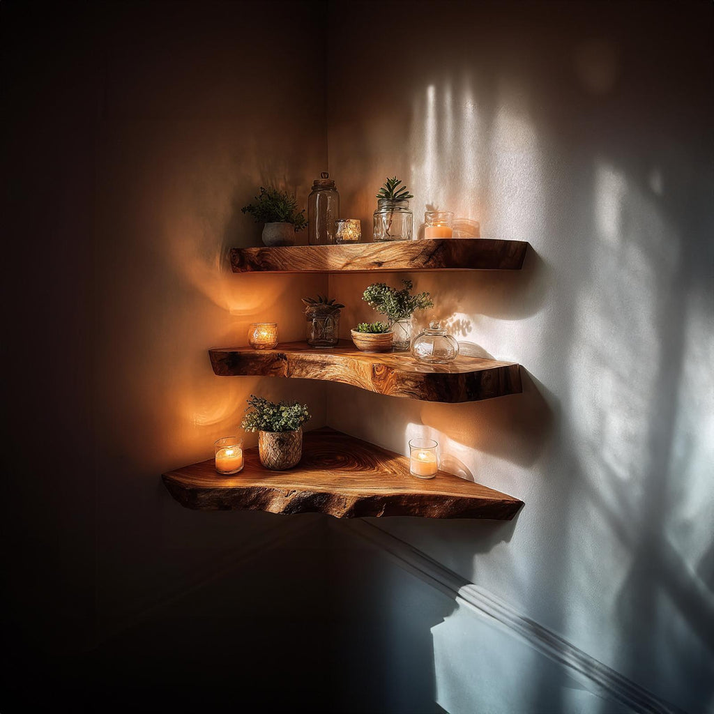 Rustic Floating Shelf Entryway Wall Storage And Decor