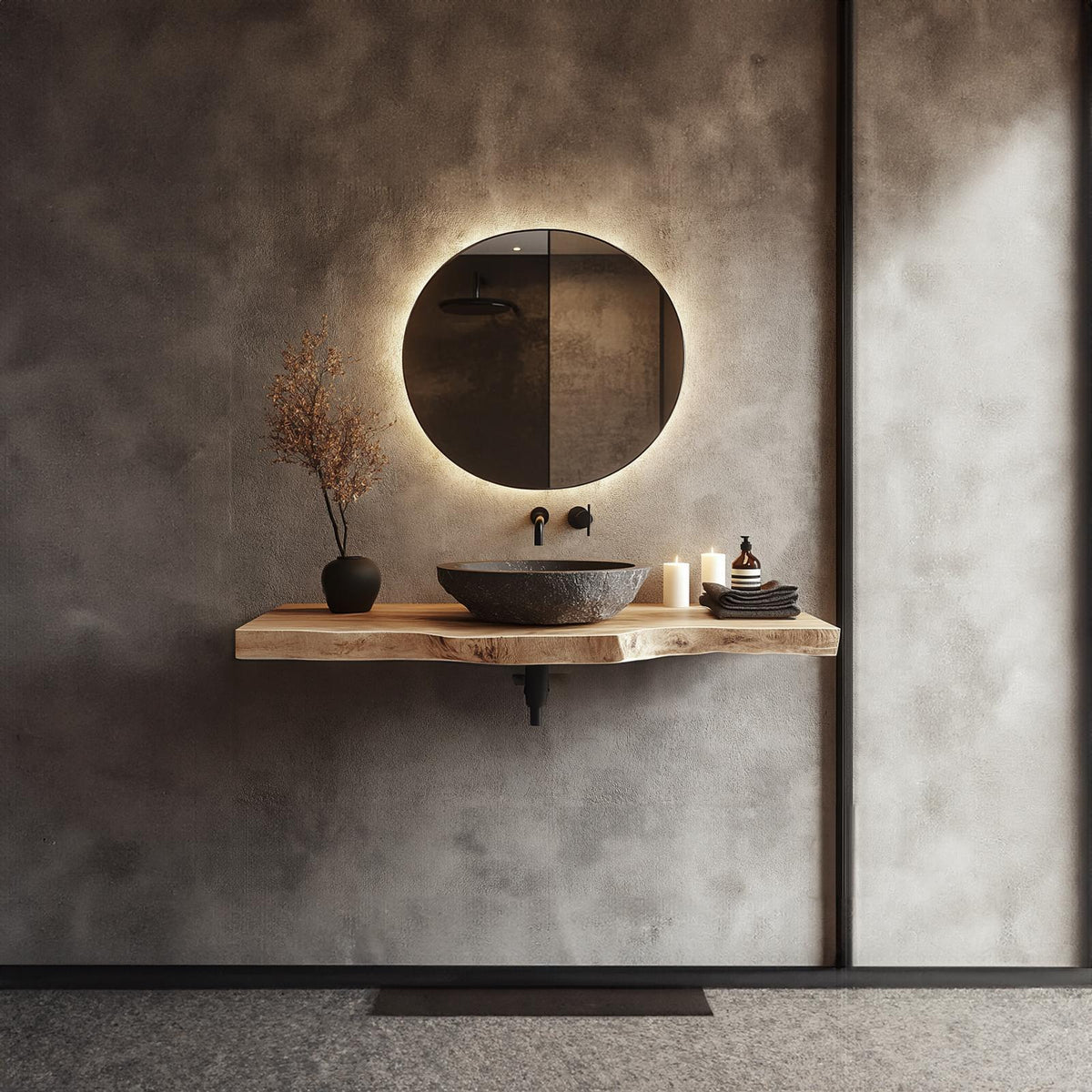 Mid Century Floating Vanity Modern Bathroom SINLKIBRV186