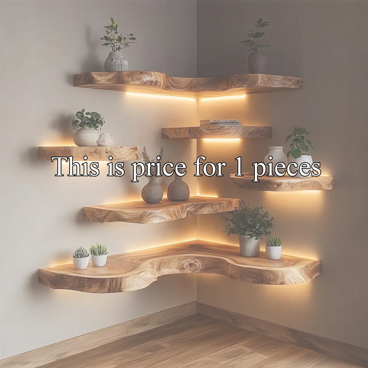 Rustic Floating Corner Shelf For Home Styling