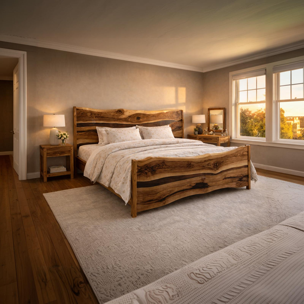 Rustic Live Edge Bed Frame Bedroom And Home