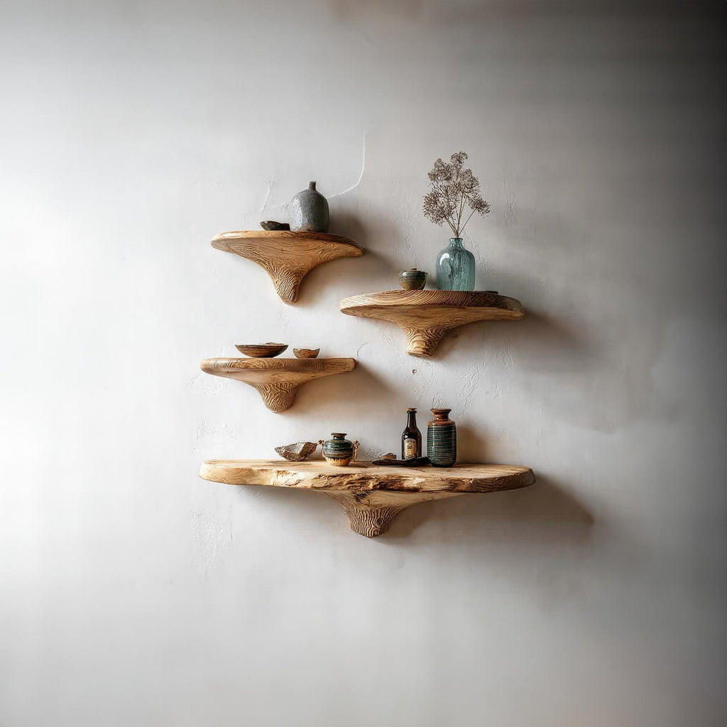 Midcentury Mushroom Shelf Bathroom