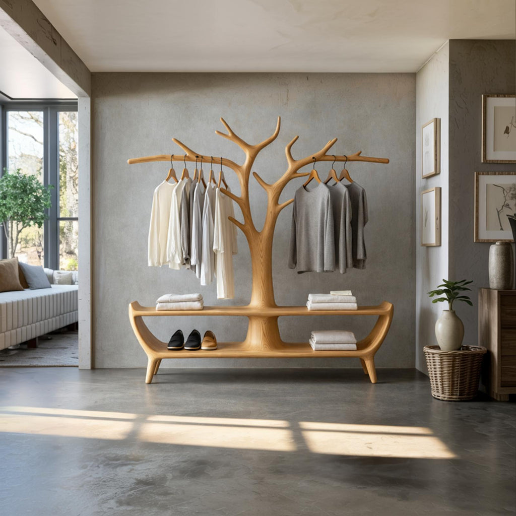 Midcentury Tree Inspired Coat Rack Home Entryway