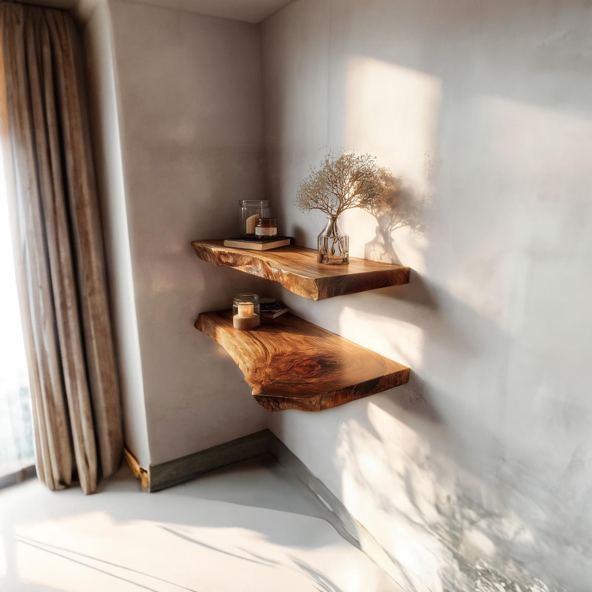 Rustic Floating Shelf Entryway Or Living Room