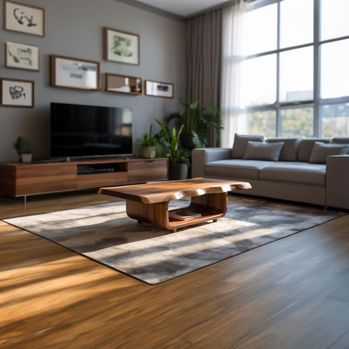 Mid Century Organic Coffee Table Living Room And Lounge Room