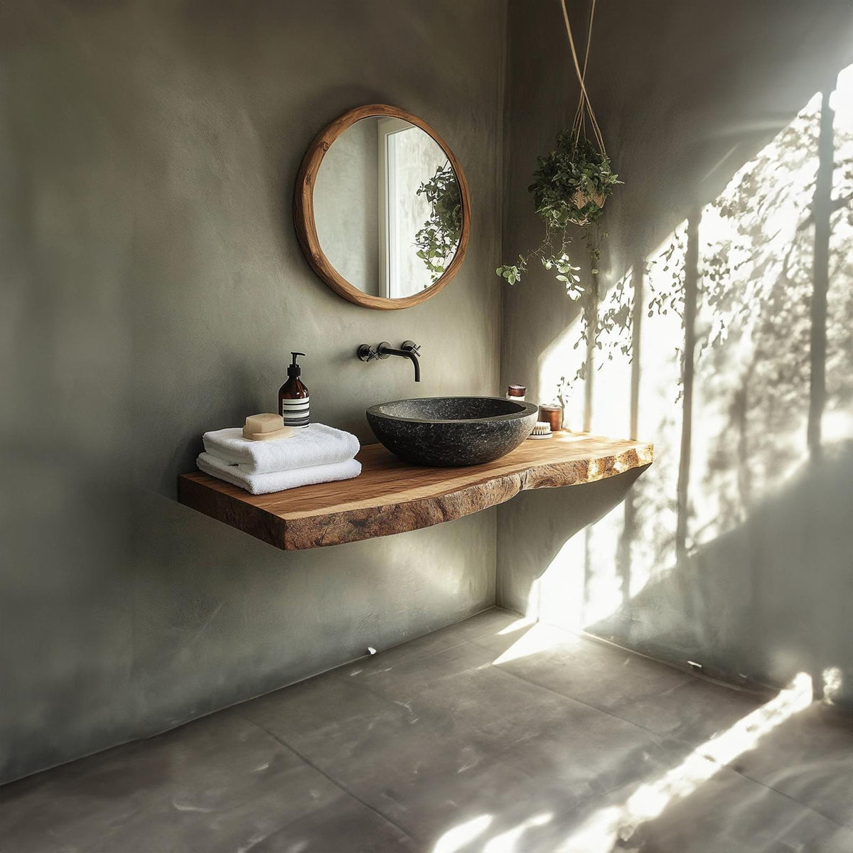 Rustic Compact Vanity Bathroom