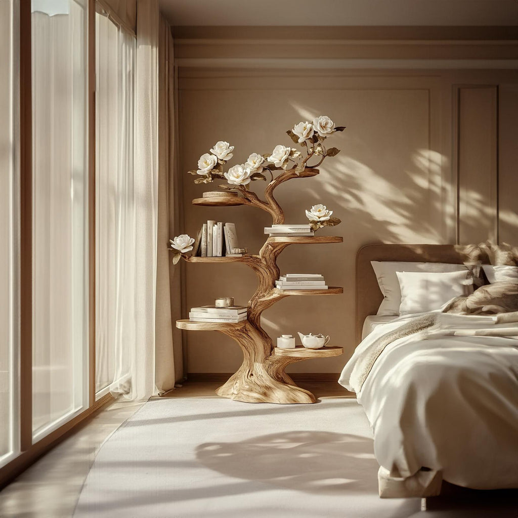 Rustic Wooden Bedside Table Bedroom Living Room Entryway