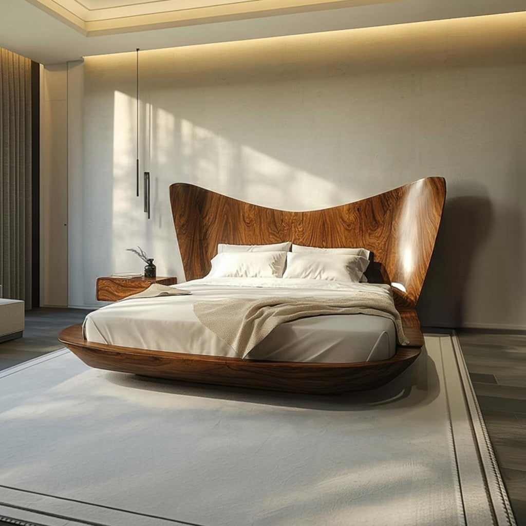 Contemporary Minimalist Bed Frame Bedroom Interior