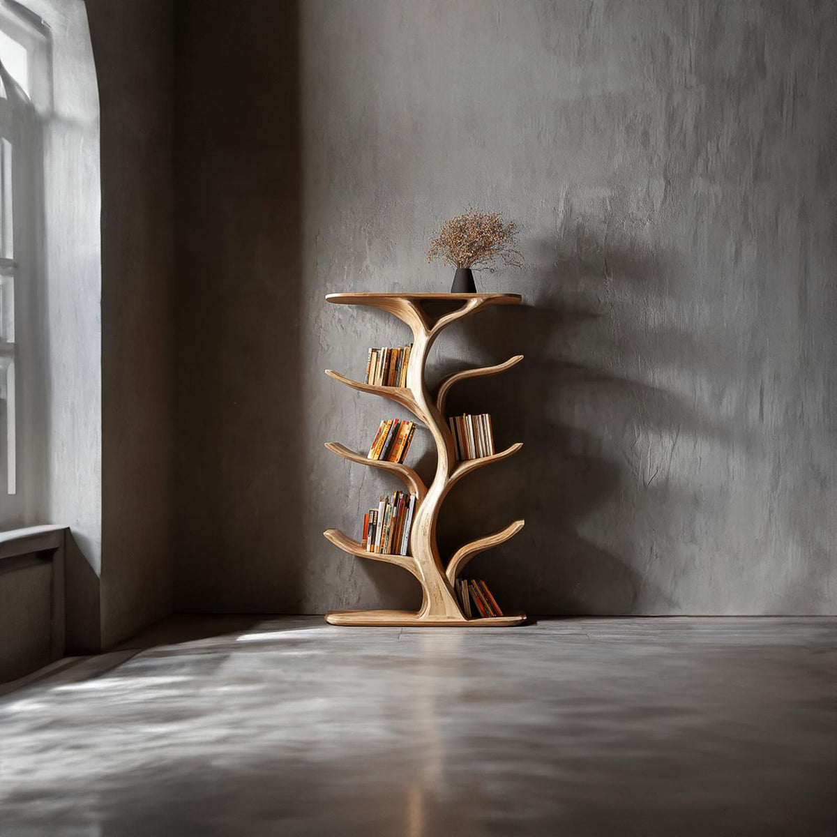 Midcentury Modern Tree Display Study Room