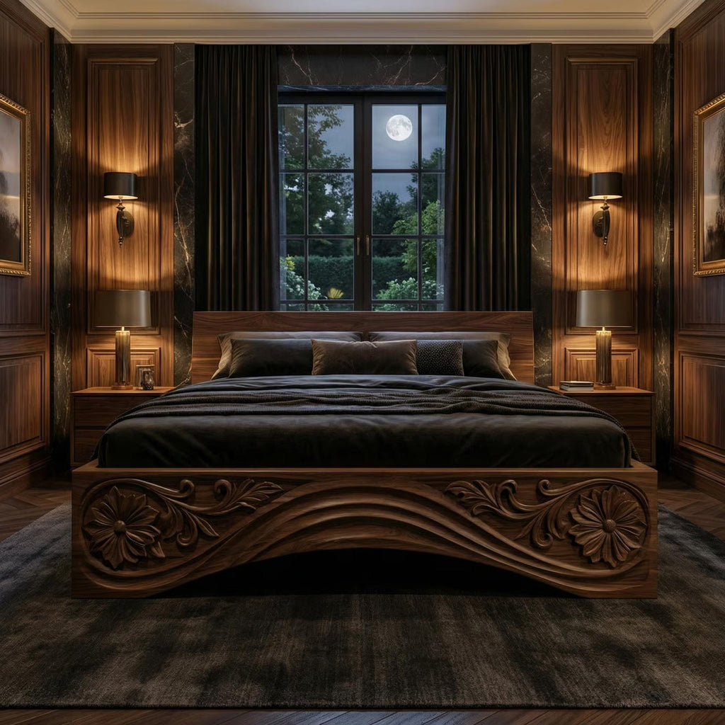 Rustic King Size Bed Frame For Bedroom And Home Interior