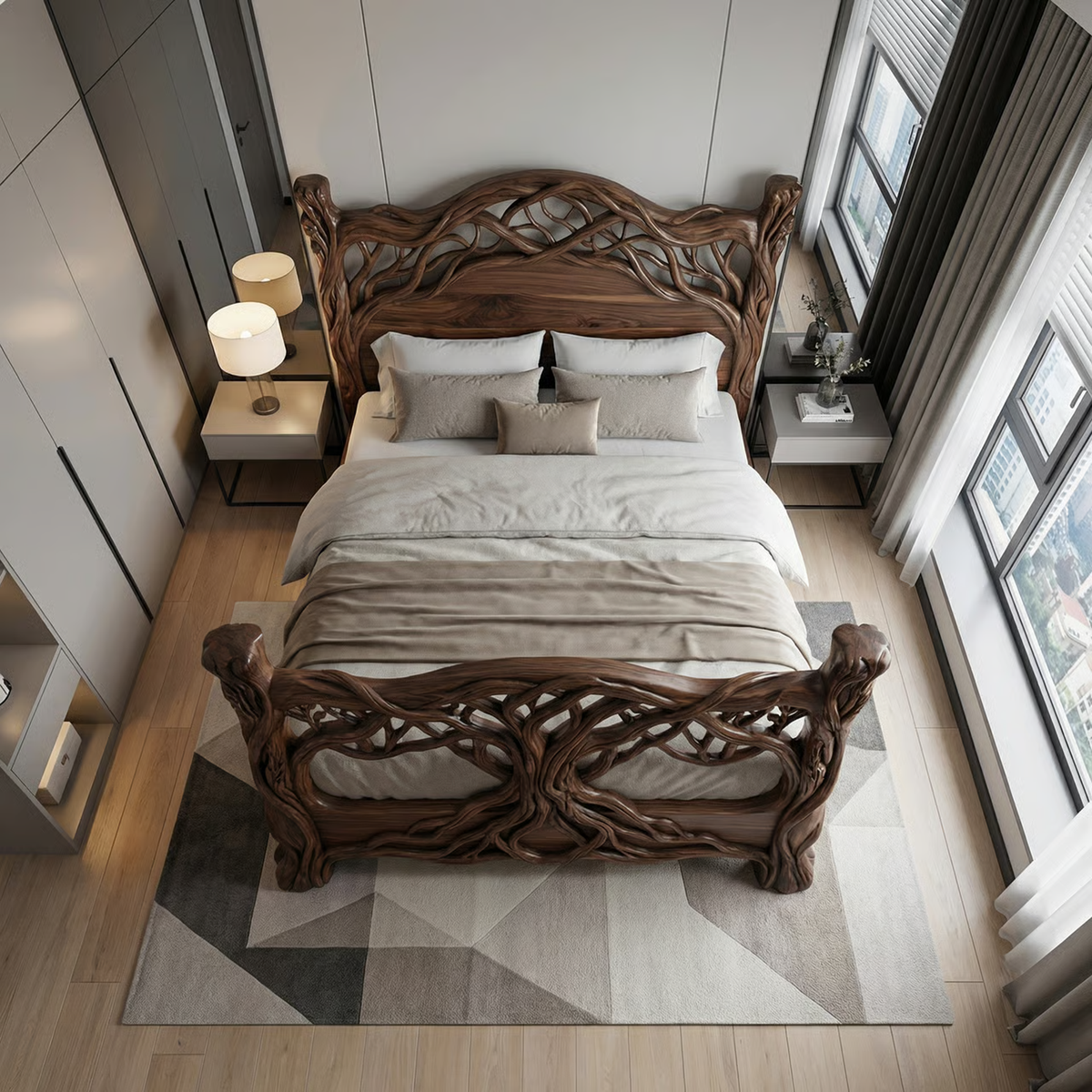 Rustic King Bed Frame For Bedroom Or Master Suite SINLKIWB107