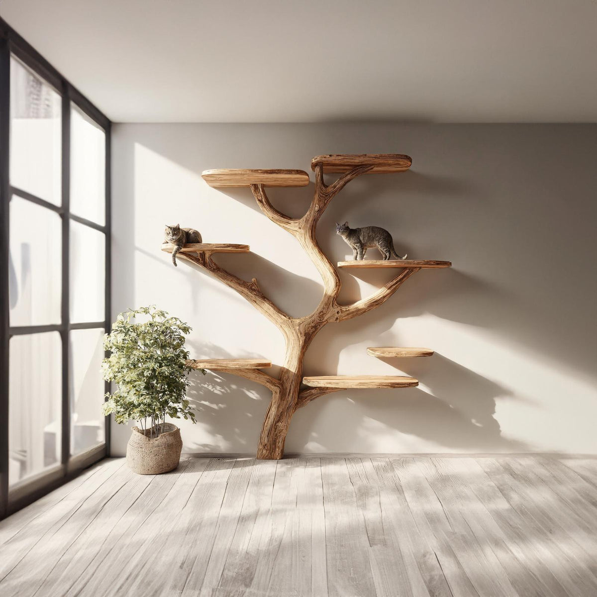 Rustic Cat Tree Perch Living Room Pet Friendly Decor SINLKITT054