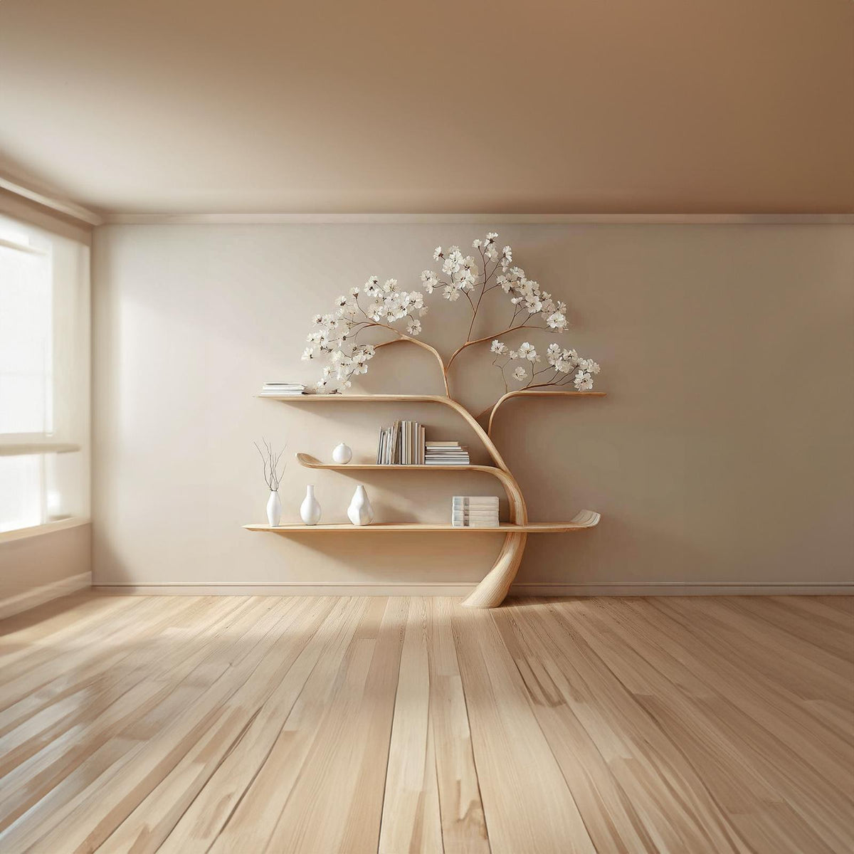 Mid Century Tree Bookshelf Modern Living Bedroom