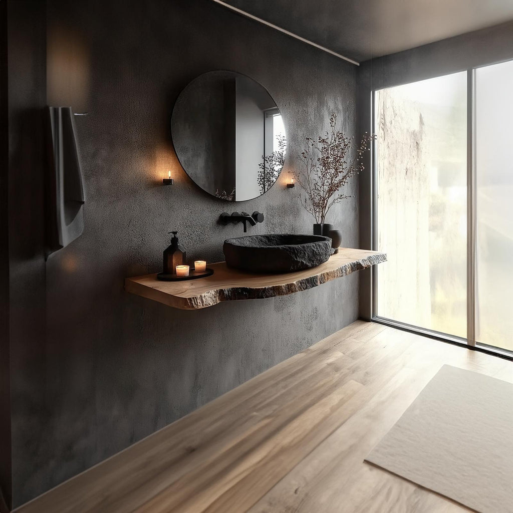 Rustic Floating Bathroom Vanity Modern Washroom