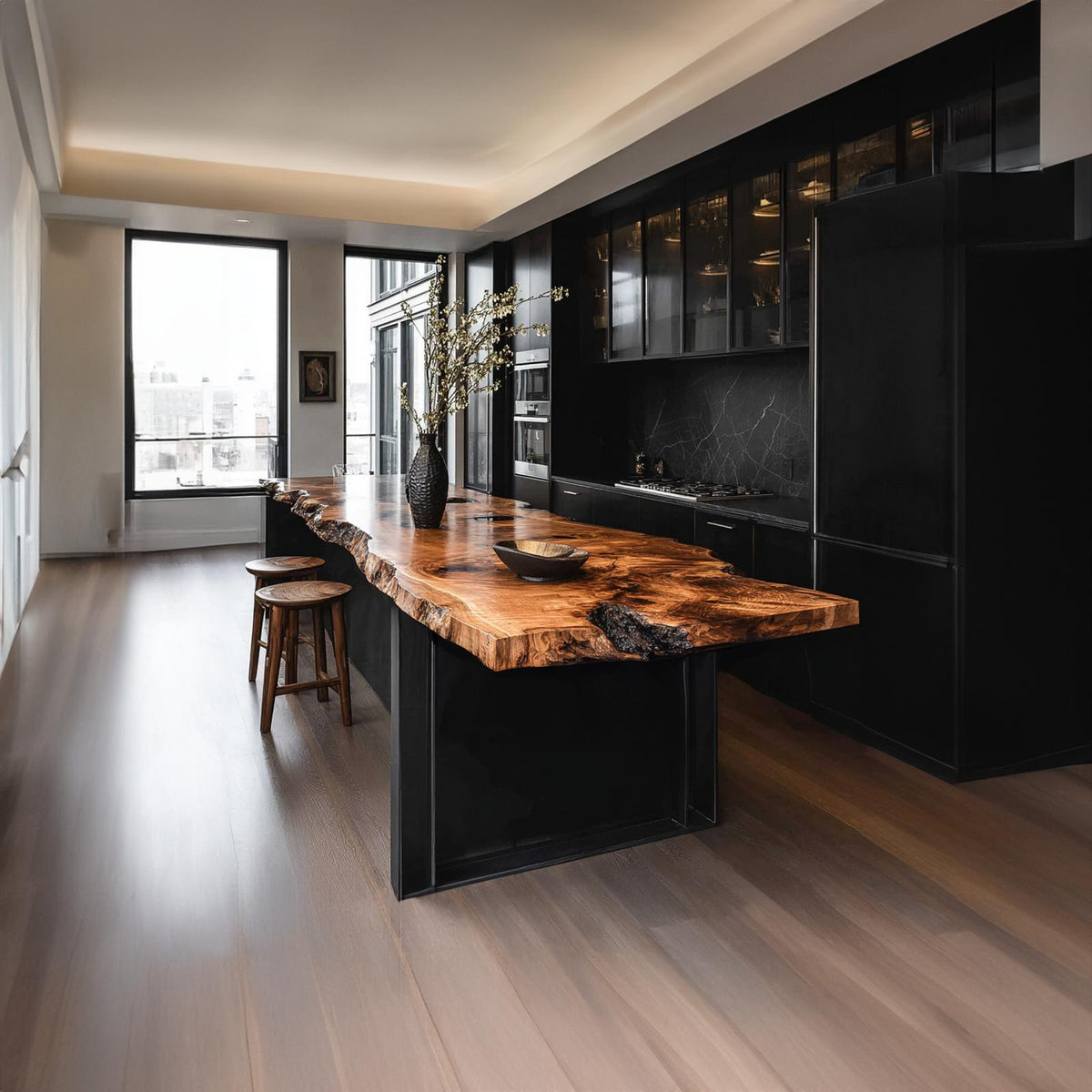 Luxury Live Edge Kitchen Island Kitchen Or Cooking Space