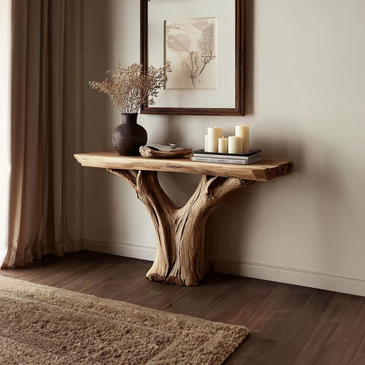 Rustic Console Table Accent Entryway Or Living Room