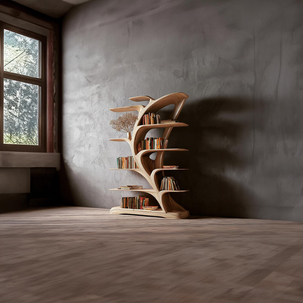 Midcentury Tree Bookshelf Bedroom Reading