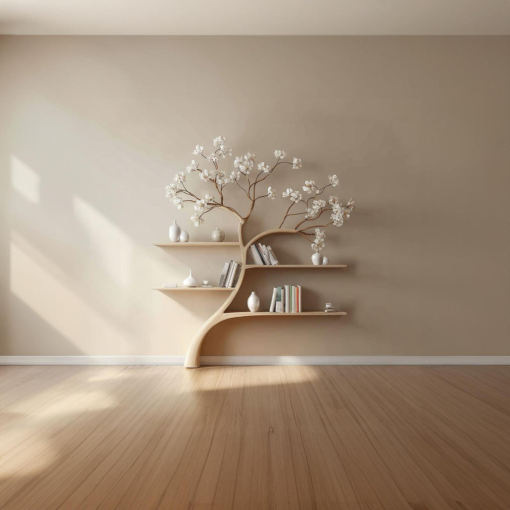 Rustic Tree Bookshelf Living Study Bedroom