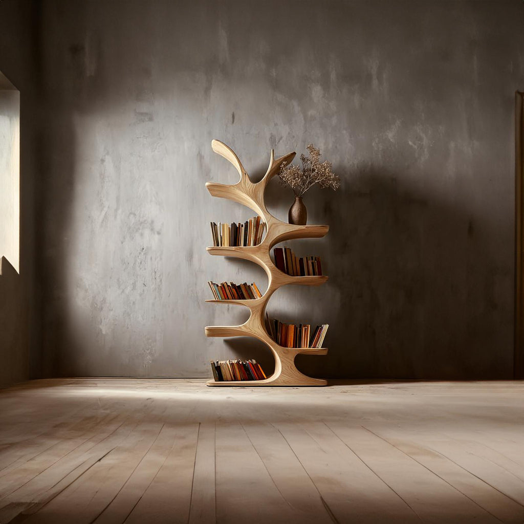 Midcentury Tree Bookcase Home Office
