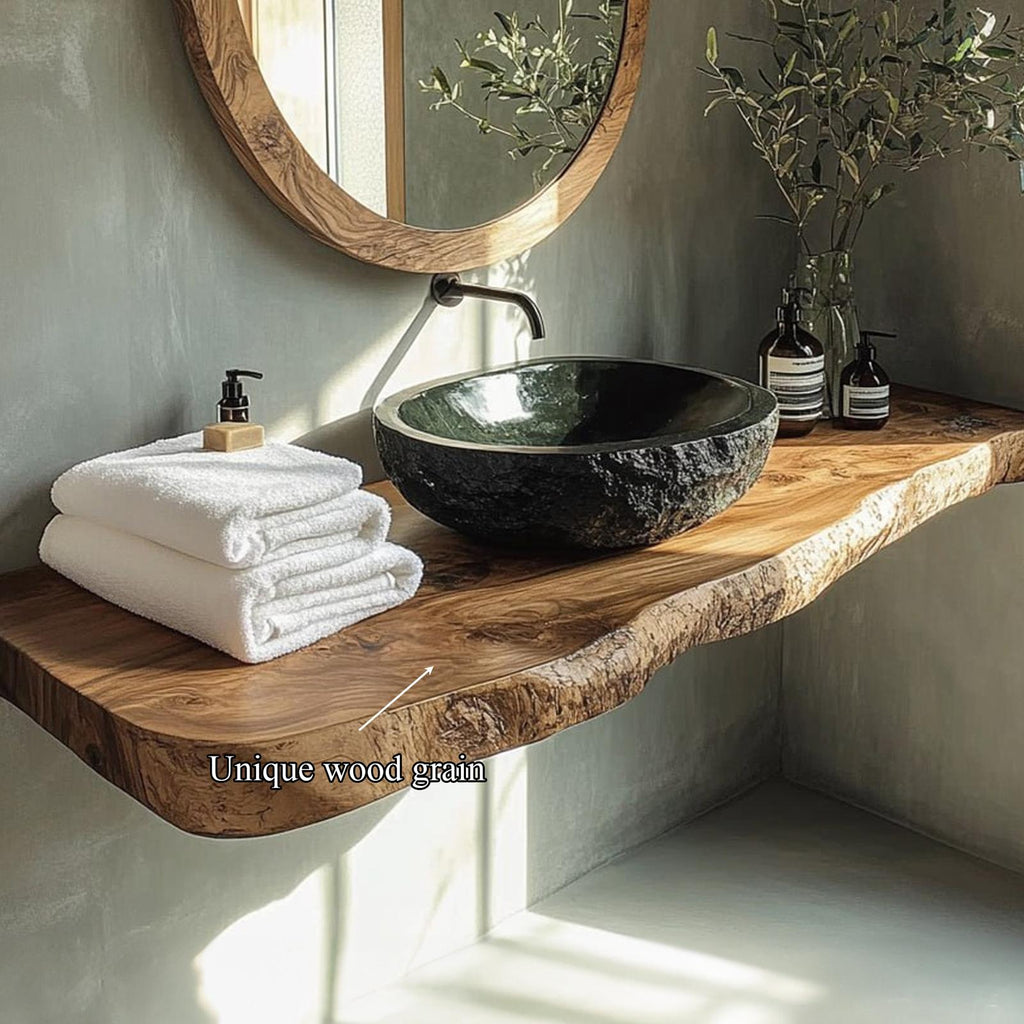 Rustic Stone Basin Vanity Bathroom