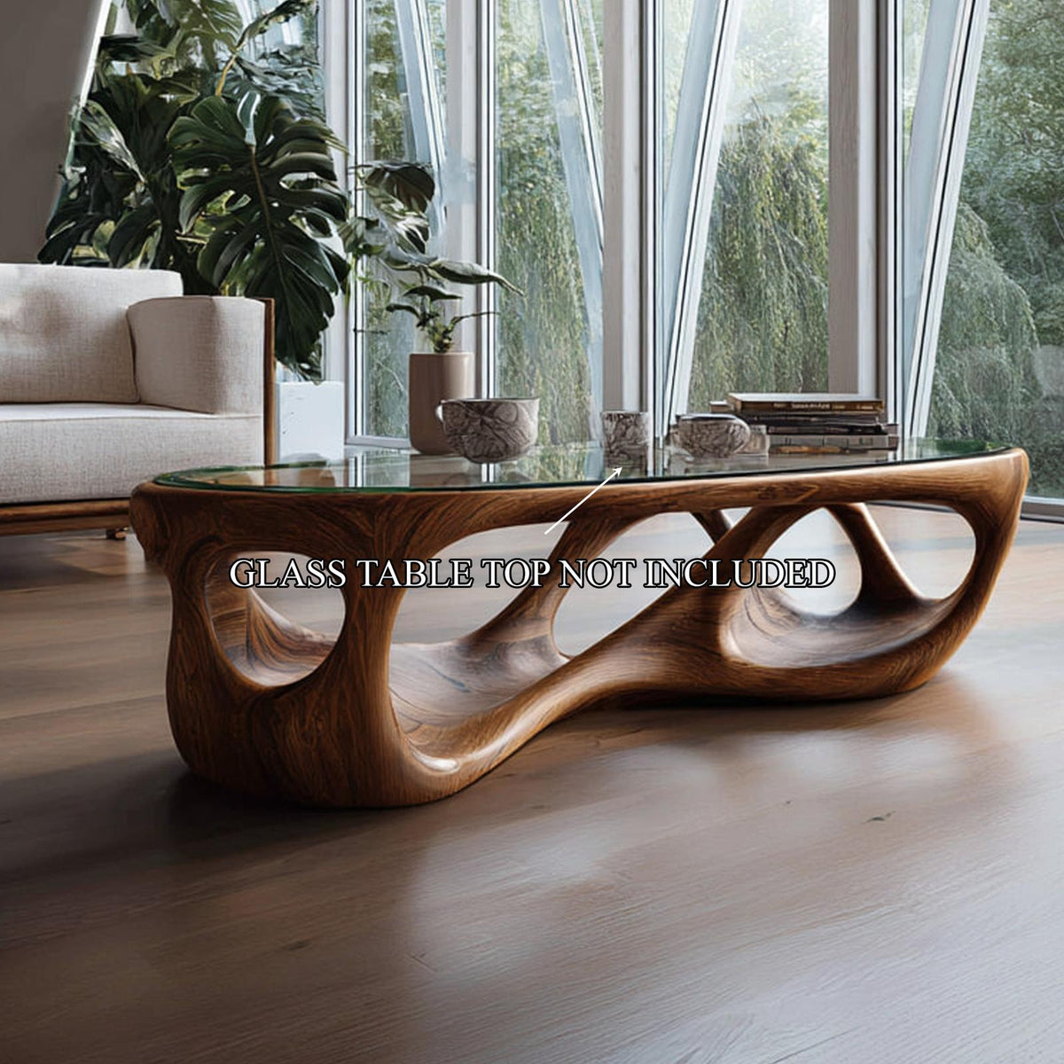 Spry Interior Mid Century Modern Wood Coffee Table, Living Room Solid Wood Center Table, Model SINLKICF075