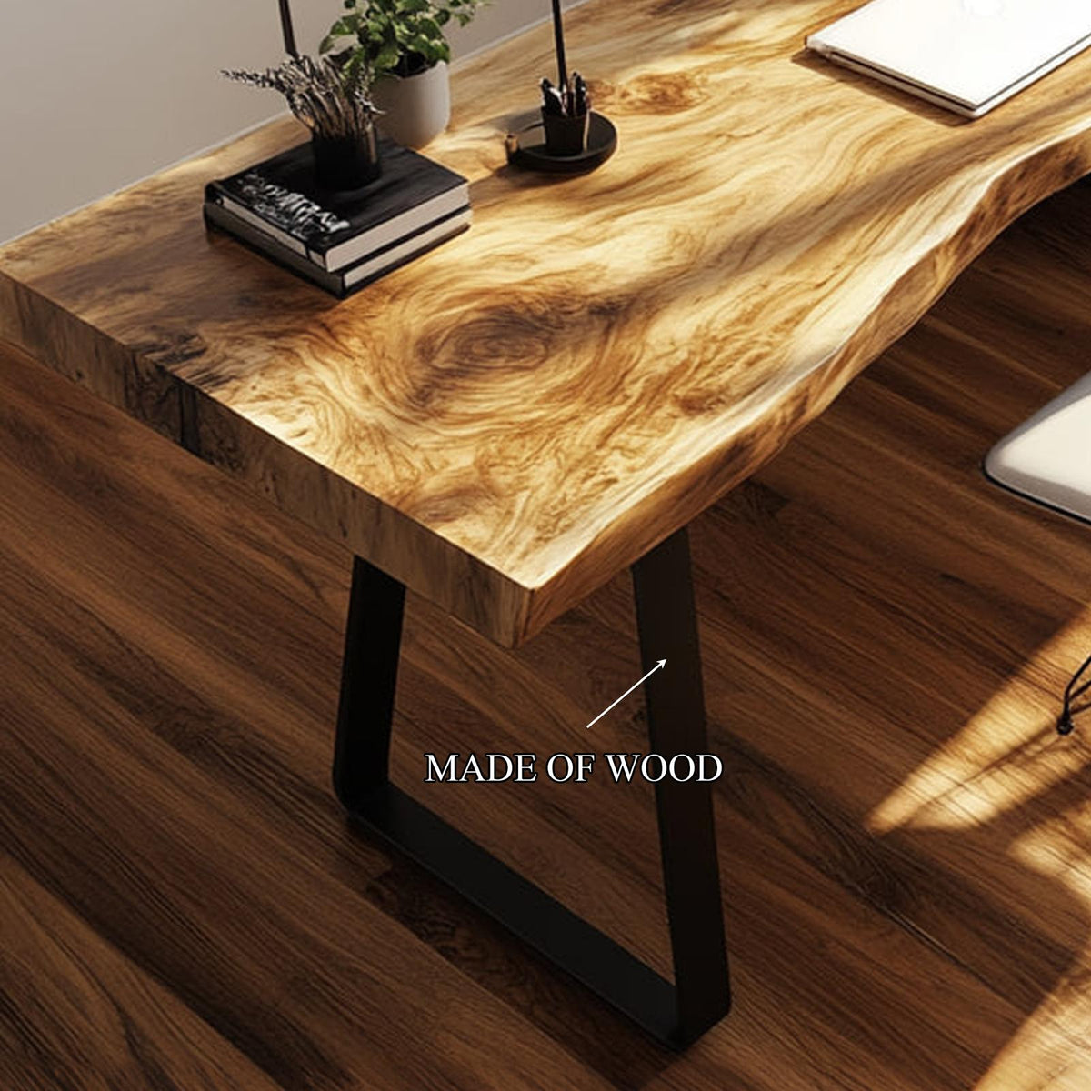 Rustic Live Edge Modern Work Desk Home Office And Studio Room