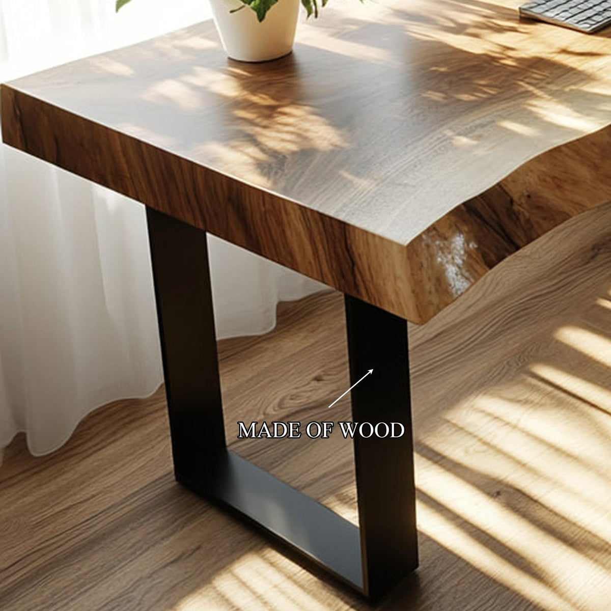 Rustic Live Edge Writing Desk Home Office And Reading Room